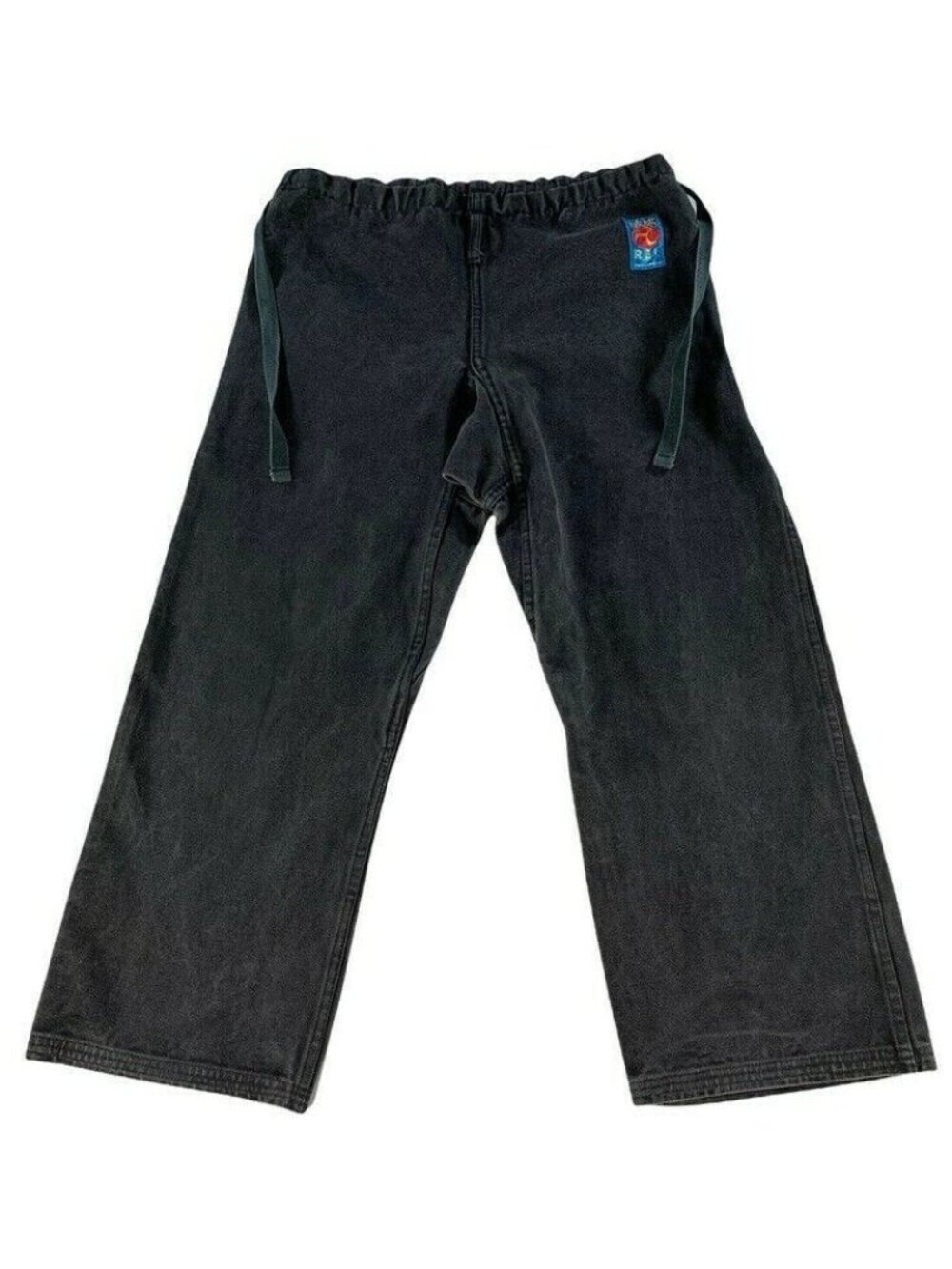 Vintage REI Women's Canvas Belted Work Jeans/Pants Black • Size 4